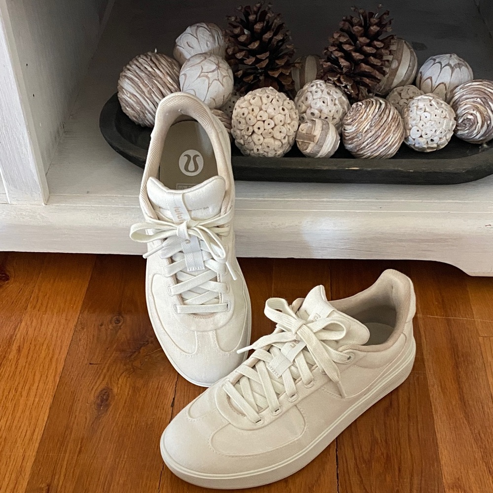 lululemon athletica Cream/White Athletic Sneakers